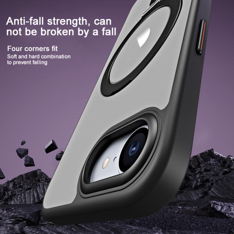 Airbag MagSafe Shockproof Frosted Phone Case with Fold Holder, For iPhone 16e / 17e, For iPhone 17 Pro Max, For iPhone 17 Pro, For iPhone 17, For iPhone Air