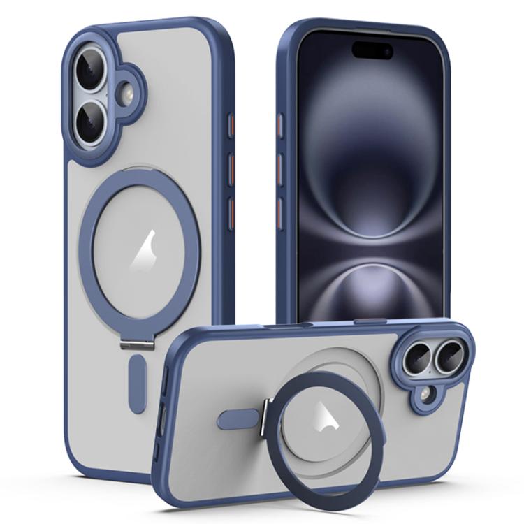 Airbag MagSafe Shockproof Frosted Phone Case with Fold Holder, For iPhone 18 Pro / 17 Pro, For iPhone 16e / 17e, For iPhone 18 Pro Max / 17 Pro Max, For iPhone 17, For iPhone Air