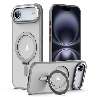 Airbag MagSafe Shockproof Frosted Phone Case with Fold Holder, For iPhone 18 Pro / 17 Pro, For iPhone 16e / 17e, For iPhone 18 Pro Max / 17 Pro Max, For iPhone 17, For iPhone Air