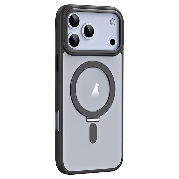 Airbag MagSafe Shockproof Frosted Phone Case with Fold Holder, For iPhone 18 Pro / 17 Pro, For iPhone 16e / 17e, For iPhone 18 Pro Max / 17 Pro Max, For iPhone 17, For iPhone Air