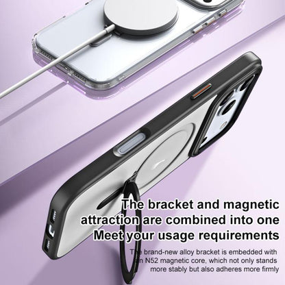 Airbag MagSafe Shockproof Frosted Phone Case with Fold Holder, For iPhone 18 Pro / 17 Pro, For iPhone 16e / 17e, For iPhone 18 Pro Max / 17 Pro Max, For iPhone 17, For iPhone Air
