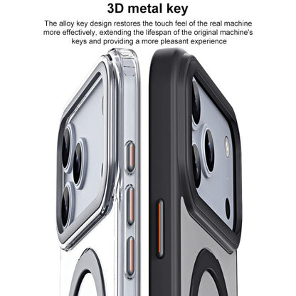 Airbag MagSafe Shockproof Frosted Phone Case with Fold Holder, For iPhone 18 Pro / 17 Pro, For iPhone 16e / 17e, For iPhone 18 Pro Max / 17 Pro Max, For iPhone 17, For iPhone Air