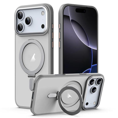 Airbag MagSafe Shockproof Frosted Phone Case with Fold Holder, For iPhone 18 Pro / 17 Pro, For iPhone 16e / 17e, For iPhone 18 Pro Max / 17 Pro Max, For iPhone 17, For iPhone Air