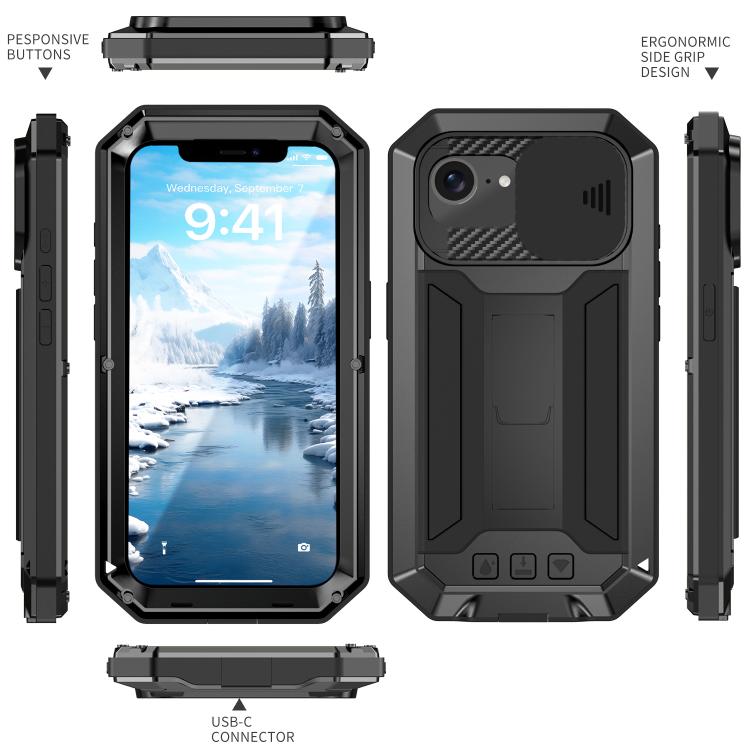 Sliding Camera IP68 Waterproof Holder Phone Case, For iPhone 17e / 16e