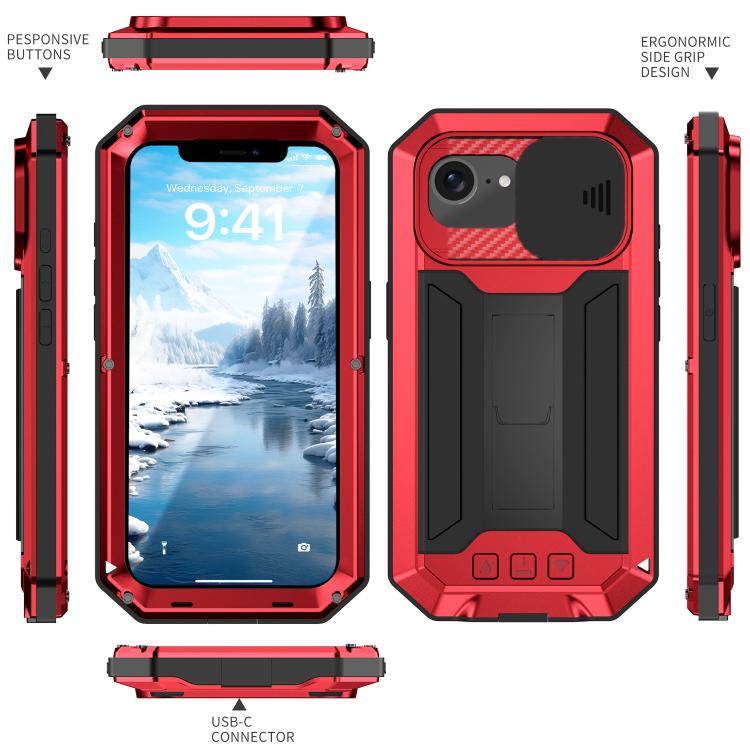 Sliding Camera IP68 Waterproof Holder Phone Case, For iPhone 17e / 16e