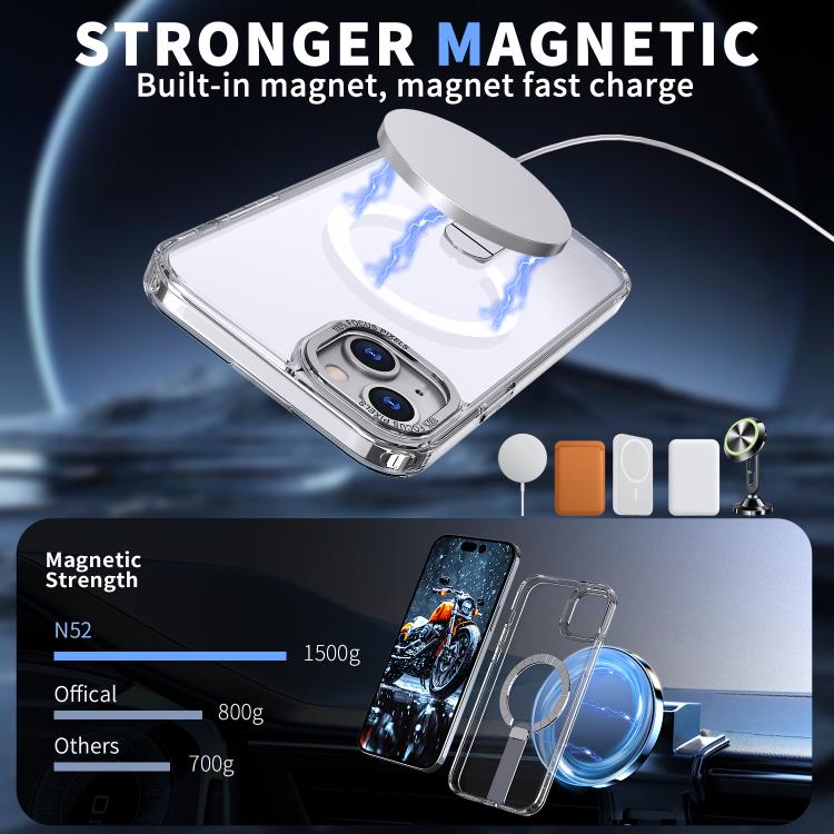 Star Shine Series TPU + PC MagSafe Phone Case with Fold Holder, For iPhone 15, For iPhone 14 Plus, For iPhone 14, For iPhone 14 Pro
