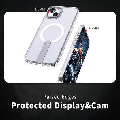 Star Shine Series TPU + PC MagSafe Phone Case with Fold Holder, For iPhone 15, For iPhone 14 Plus, For iPhone 14, For iPhone 14 Pro
