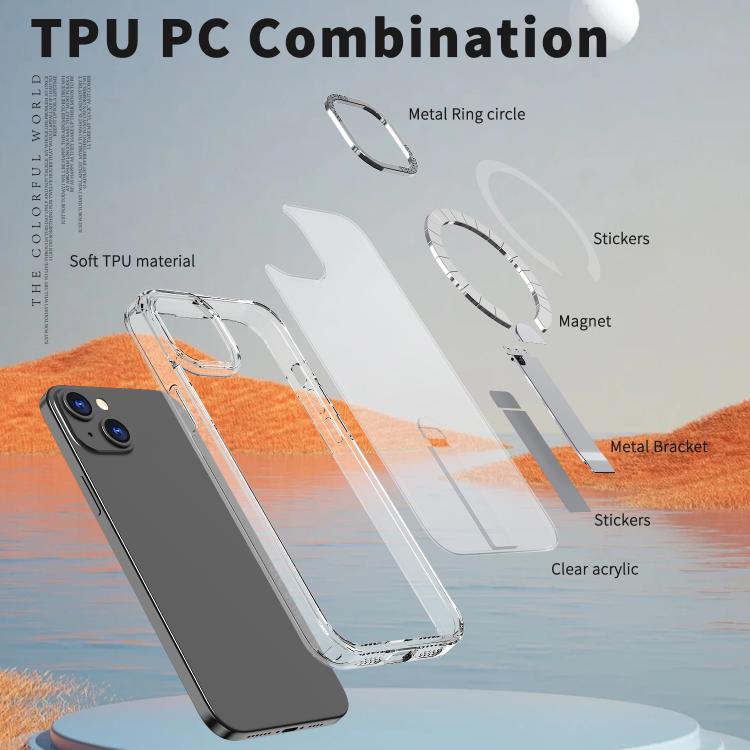 Star Shine Series TPU + PC MagSafe Phone Case with Fold Holder, For iPhone 15, For iPhone 14 Plus, For iPhone 14, For iPhone 14 Pro