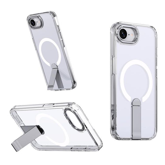 Star Shine Series TPU + PC MagSafe Phone Case with Fold Holder, For iPhone 16e / 17e, For iPhone 17 Pro Max, For iPhone 17 Pro, For iPhone 17
