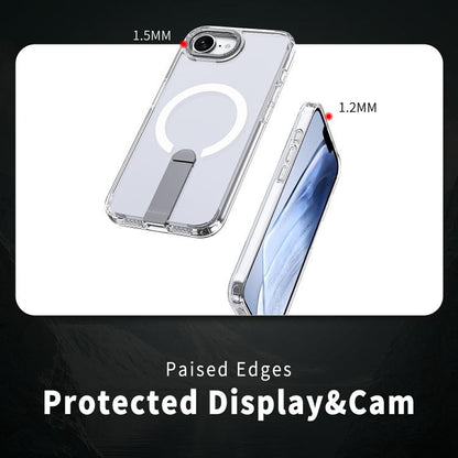 Star Shine Series TPU + PC MagSafe Phone Case with Fold Holder, For iPhone 16e / 17e, For iPhone 17 Pro Max, For iPhone 17 Pro, For iPhone 17