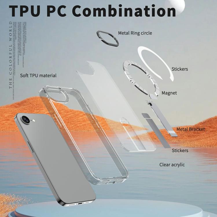 Star Shine Series TPU + PC MagSafe Phone Case with Fold Holder, For iPhone 16e / 17e, For iPhone 17 Pro Max, For iPhone 17 Pro, For iPhone 17