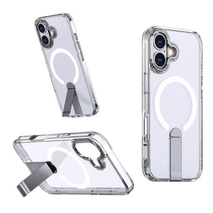 Star Shine Series TPU + PC MagSafe Phone Case with Fold Holder, For iPhone 16e / 17e, For iPhone 17 Pro Max, For iPhone 17 Pro, For iPhone 17