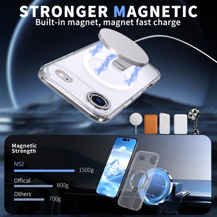 Star Shine Series TPU + PC MagSafe Phone Case with Fold Holder, For iPhone 17 Air, For iPhone 16 Pro Max, For iPhone 16 Pro, For iPhone 16 Plus