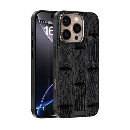 ABEEL Beast Pattern 6D Micro-Embossed MagSafe Genuine Leather Phone Case, For iPhone 16 Pro, For iPhone 16 Plus, For iPhone 16, For iPhone 15 Pro Max, For iPhone 15 Pro, For iPhone 15 Plus