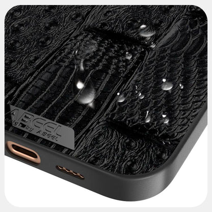 ABEEL Beast Pattern 6D Micro-Embossed MagSafe Genuine Leather Phone Case, For iPhone 16 Pro, For iPhone 16 Plus, For iPhone 16, For iPhone 15 Pro Max, For iPhone 15 Pro, For iPhone 15 Plus