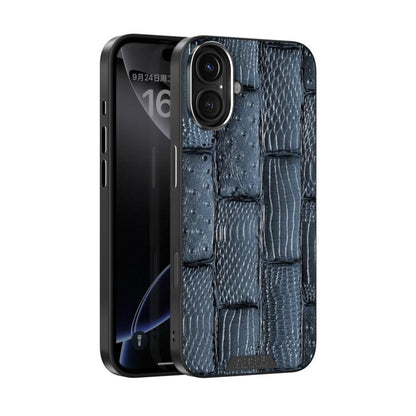 ABEEL Beast Pattern 6D Micro-Embossed MagSafe Genuine Leather Phone Case, For iPhone 16 Pro, For iPhone 16 Plus, For iPhone 16, For iPhone 15 Pro Max, For iPhone 15 Pro, For iPhone 15 Plus