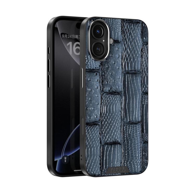ABEEL Beast Pattern 6D Micro-Embossed MagSafe Genuine Leather Phone Case, For iPhone 16 Pro, For iPhone 16 Plus, For iPhone 16, For iPhone 15 Pro Max, For iPhone 15 Pro, For iPhone 15 Plus