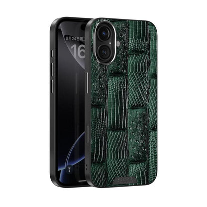 ABEEL Beast Pattern 6D Micro-Embossed MagSafe Genuine Leather Phone Case, For iPhone 16 Pro, For iPhone 16 Plus, For iPhone 16, For iPhone 15 Pro Max, For iPhone 15 Pro, For iPhone 15 Plus
