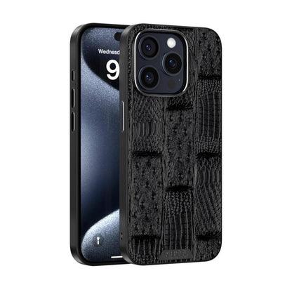 ABEEL Beast Pattern 6D Micro-Embossed MagSafe Genuine Leather Phone Case, For iPhone 16 Pro, For iPhone 16 Plus, For iPhone 16, For iPhone 15 Pro Max, For iPhone 15 Pro, For iPhone 15 Plus
