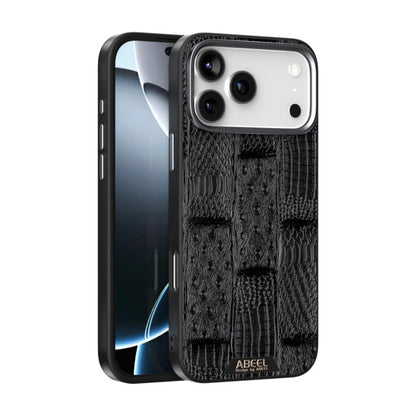 ABEEL Beast Pattern 6D Micro-Embossed MagSafe Genuine Leather Phone Case, For iPhone 18 Pro / 17 Pro, For iPhone 18 Pro Max / 17 Pro Max, For iPhone 17e / 16e, For iPhone 17, For iPhone Air, For iPhone 16 Pro Max