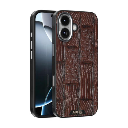 ABEEL Beast Pattern 6D Micro-Embossed MagSafe Genuine Leather Phone Case, For iPhone 18 Pro / 17 Pro, For iPhone 18 Pro Max / 17 Pro Max, For iPhone 17e / 16e, For iPhone 17, For iPhone Air, For iPhone 16 Pro Max
