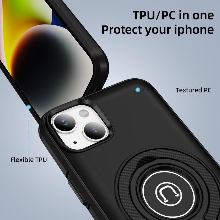 Ring Holder Magnetic Phone Case, For iPhone 14 Plus, For iPhone 14, For iPhone 14 Pro, For iPhone 14 Pro Max