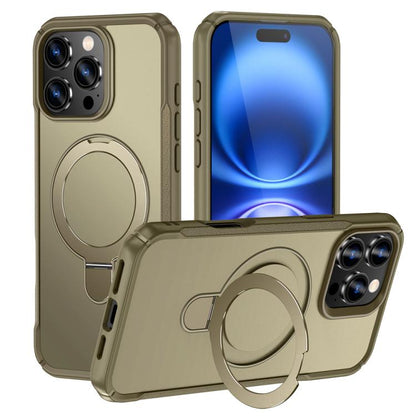 Skin Feel Magnetic Holder MagSafe Phone Case, For iPhone 17e / 16e, For iPhone 16 Pro Max, For iPhone 16 Pro, For iPhone 16 Plus