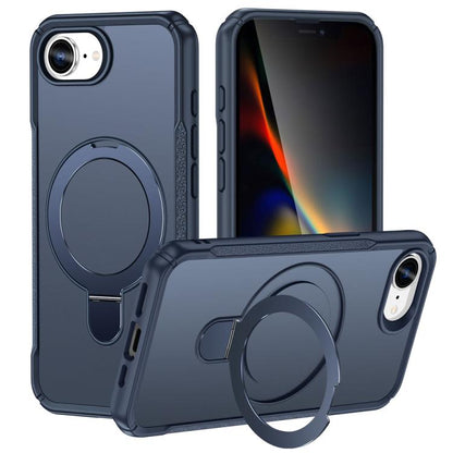 Skin Feel Magnetic Holder MagSafe Phone Case, For iPhone 17e / 16e, For iPhone 16 Pro Max, For iPhone 16 Pro, For iPhone 16 Plus