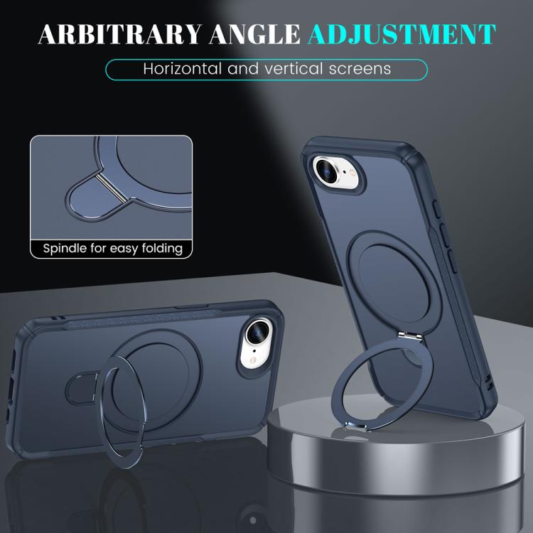 Skin Feel Magnetic Holder MagSafe Phone Case, For iPhone 17e / 16e, For iPhone 16 Pro Max, For iPhone 16 Pro, For iPhone 16 Plus