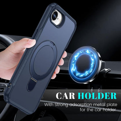 Skin Feel Magnetic Holder MagSafe Phone Case, For iPhone 17e / 16e, For iPhone 16 Pro Max, For iPhone 16 Pro, For iPhone 16 Plus