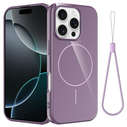 Glossy TPU Shockproof MagSafe Phone Case with Lanyard, For iPhone 17e / 16e, For iPhone 17 Pro Max, For iPhone 17 Pro, For iPhone 17, For iPhone Air, For iPhone 16 Pro Max