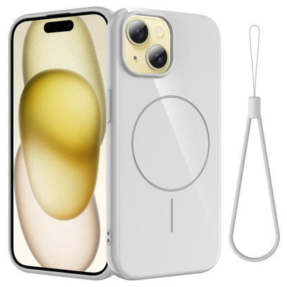 Glossy TPU Shockproof MagSafe Phone Case with Lanyard, For iPhone 16 Pro, For iPhone 16 Plus, For iPhone 16, For iPhone 15 Pro Max, For iPhone 15 Pro, For iPhone 15 Plus