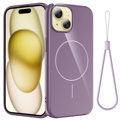 Glossy TPU Shockproof MagSafe Phone Case with Lanyard, For iPhone 15, For iPhone 14 Plus, For iPhone 14, For iPhone 14 Pro, For iPhone 14 Pro Max, For iPhone 13 Pro Max