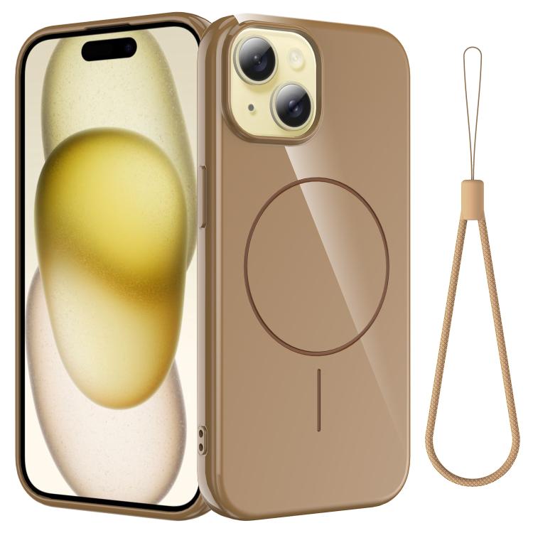 Glossy TPU Shockproof MagSafe Phone Case with Lanyard, For iPhone 15, For iPhone 14 Plus, For iPhone 14, For iPhone 14 Pro, For iPhone 14 Pro Max, For iPhone 13 Pro Max