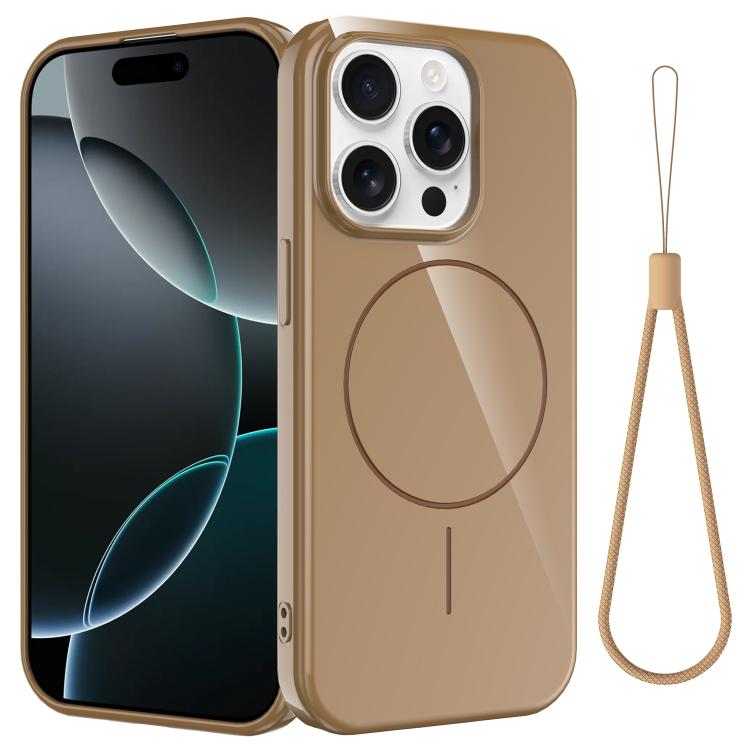 Glossy TPU Shockproof MagSafe Phone Case with Lanyard, For iPhone 15, For iPhone 14 Plus, For iPhone 14, For iPhone 14 Pro, For iPhone 14 Pro Max, For iPhone 13 Pro Max