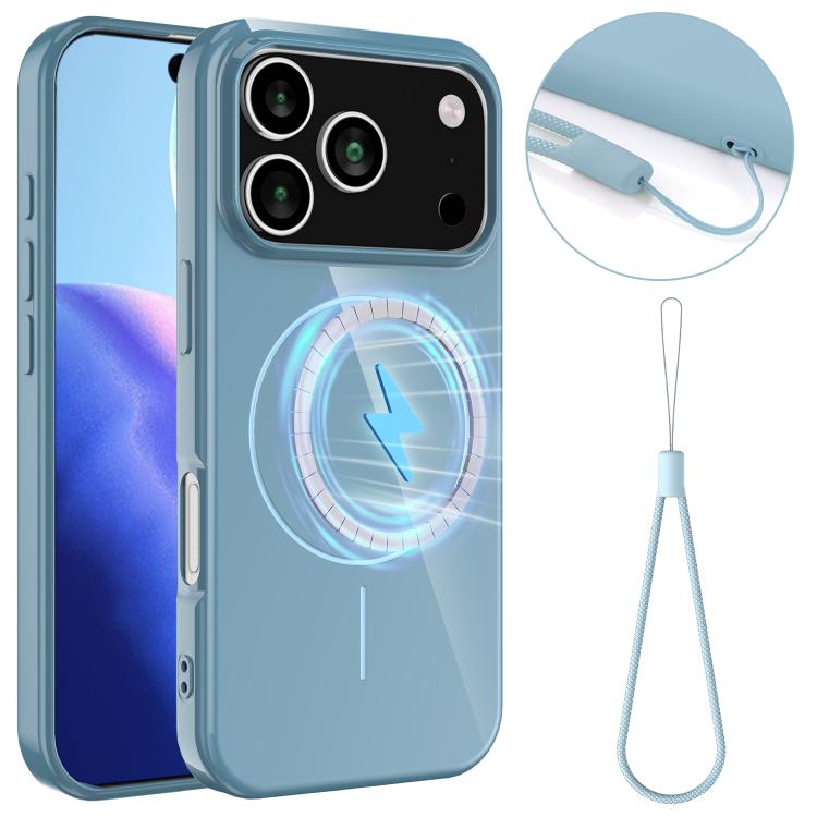 Glossy TPU Shockproof MagSafe Phone Case with Lanyard, For iPhone 17e / 16e, For iPhone 17 Pro Max, For iPhone 17 Pro, For iPhone 17, For iPhone Air, For iPhone 16 Pro Max