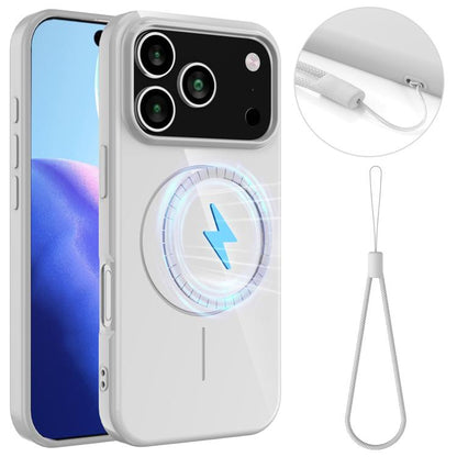 Glossy TPU Shockproof MagSafe Phone Case with Lanyard, For iPhone 17e / 16e, For iPhone 17 Pro Max, For iPhone 17 Pro, For iPhone 17, For iPhone Air, For iPhone 16 Pro Max