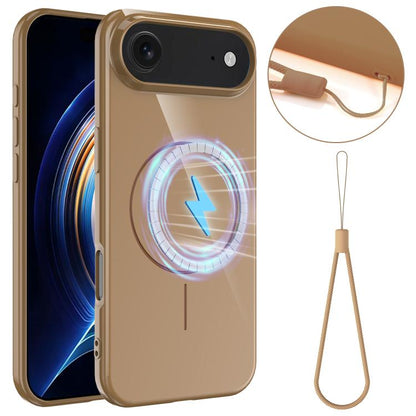 Glossy TPU Shockproof MagSafe Phone Case with Lanyard, For iPhone 17e / 16e, For iPhone 17 Pro Max, For iPhone 17 Pro, For iPhone 17, For iPhone Air, For iPhone 16 Pro Max
