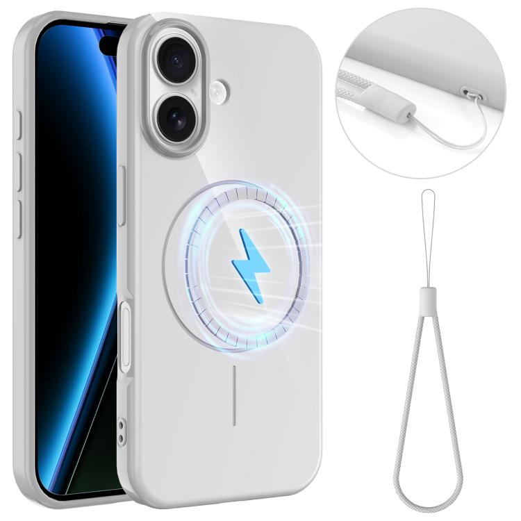 Glossy TPU Shockproof MagSafe Phone Case with Lanyard, For iPhone 17e / 16e, For iPhone 17 Pro Max, For iPhone 17 Pro, For iPhone 17, For iPhone Air, For iPhone 16 Pro Max