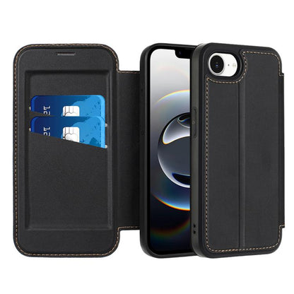 Magnetic Armor Series RFID Card Slots Leather Phone Case, For iPhone 17e / 16e