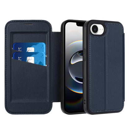 Magnetic Armor Series RFID Card Slots Leather Phone Case, For iPhone 17e / 16e