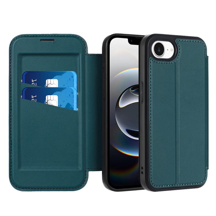 Magnetic Armor Series RFID Card Slots Leather Phone Case, For iPhone 17e / 16e