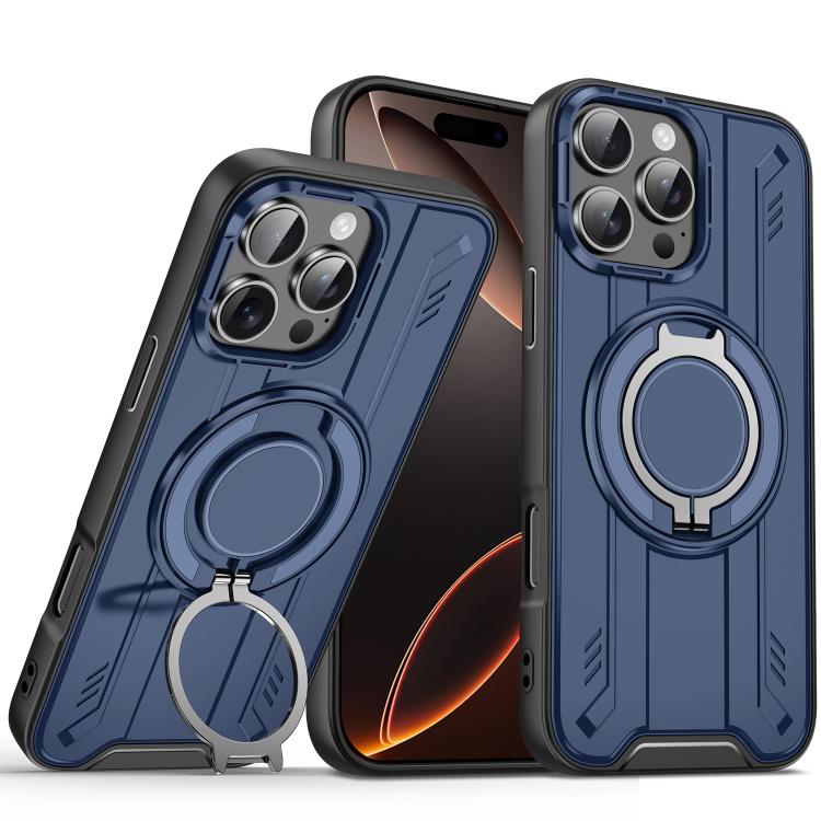 Rotating Ring Holder Magnetic MagSafe Phone Case, For iPhone 17e / 16e, For iPhone 16 Pro Max, For iPhone 16 Pro, For iPhone 16 Plus