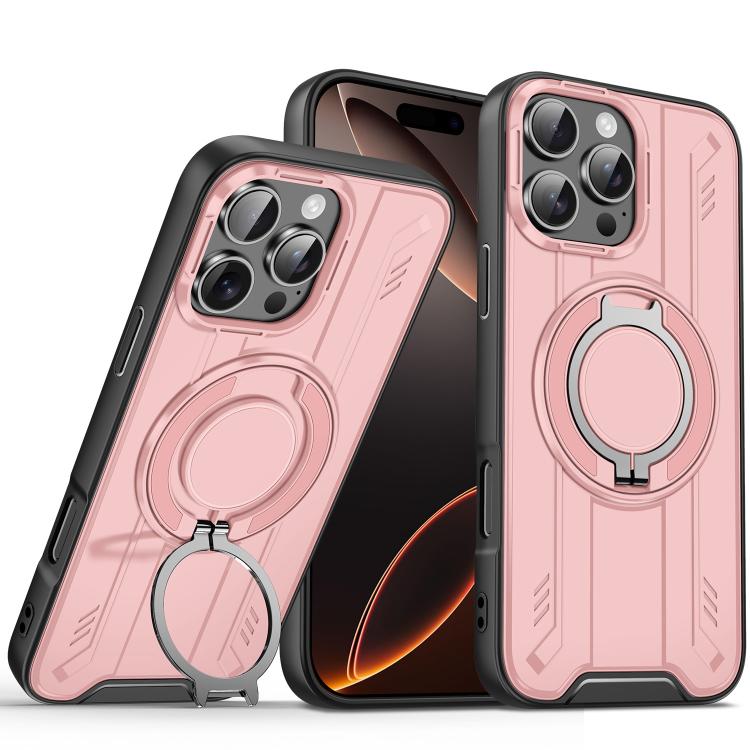 Rotating Ring Holder Magnetic MagSafe Phone Case, For iPhone 17e / 16e, For iPhone 16 Pro Max, For iPhone 16 Pro, For iPhone 16 Plus