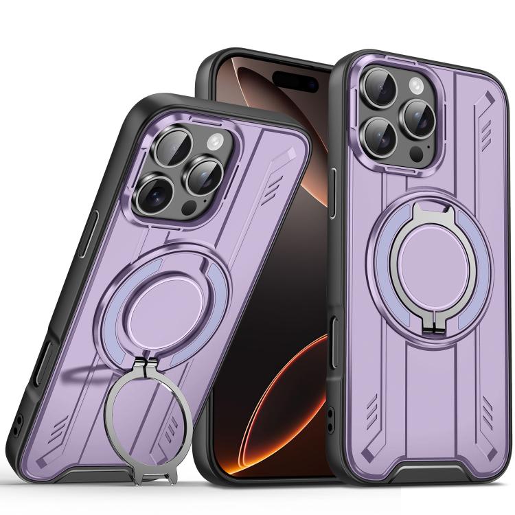 Rotating Ring Holder Magnetic MagSafe Phone Case, For iPhone 17e / 16e, For iPhone 16 Pro Max, For iPhone 16 Pro, For iPhone 16 Plus