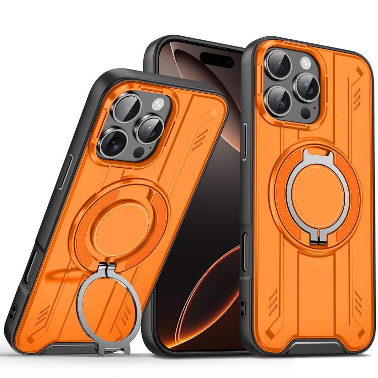 Rotating Ring Holder Magnetic MagSafe Phone Case, For iPhone 17e / 16e, For iPhone 16 Pro Max, For iPhone 16 Pro, For iPhone 16 Plus
