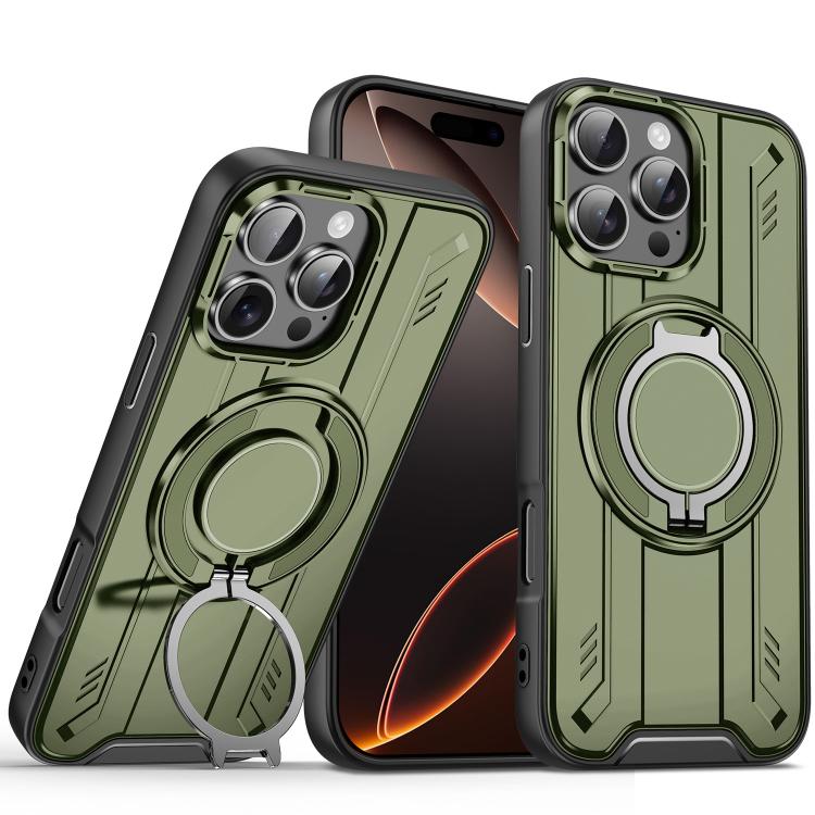 Rotating Ring Holder Magnetic MagSafe Phone Case, For iPhone 17e / 16e, For iPhone 16 Pro Max, For iPhone 16 Pro, For iPhone 16 Plus