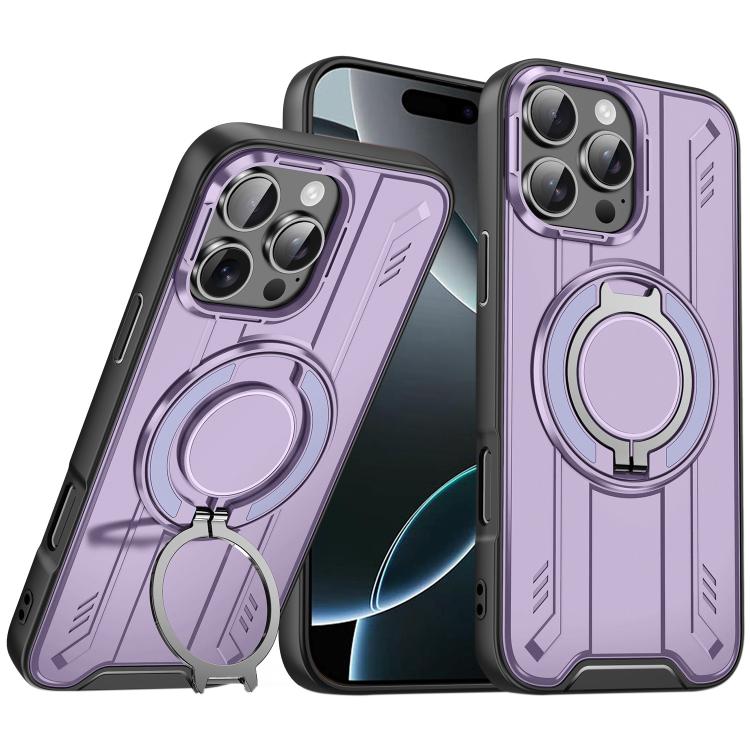 Rotating Ring Holder Magnetic MagSafe Phone Case, For iPhone 17e / 16e, For iPhone 16 Pro Max, For iPhone 16 Pro, For iPhone 16 Plus