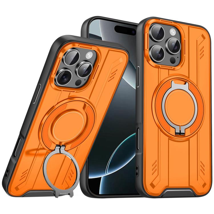 Rotating Ring Holder Magnetic MagSafe Phone Case, For iPhone 17e / 16e, For iPhone 16 Pro Max, For iPhone 16 Pro, For iPhone 16 Plus
