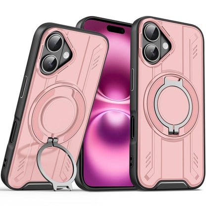 Rotating Ring Holder Magnetic MagSafe Phone Case, For iPhone 17e / 16e, For iPhone 16 Pro Max, For iPhone 16 Pro, For iPhone 16 Plus